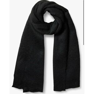 NEW Black Amazon Essentials Brushed Textured Scarf 77”